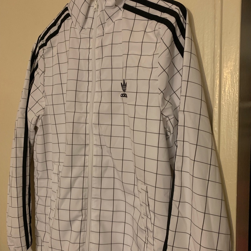 black and white adidas sweater